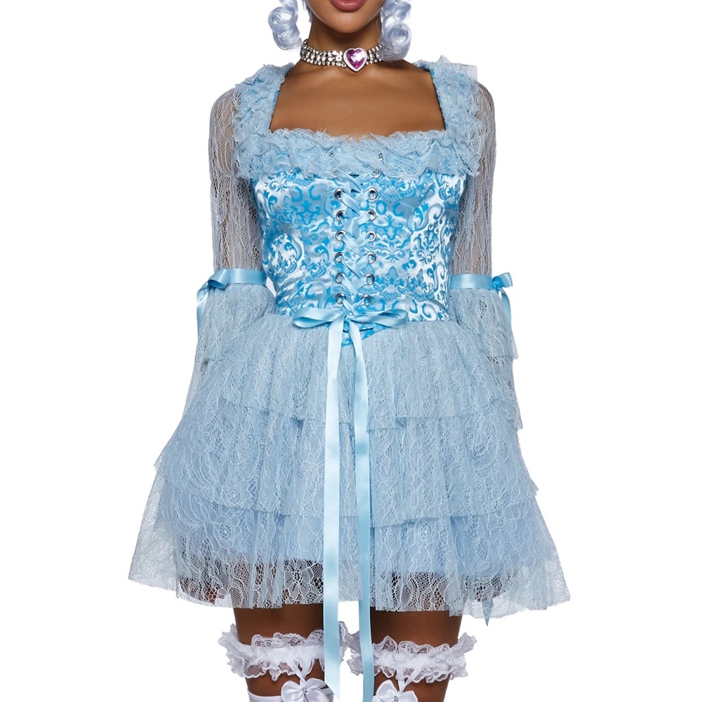 Dolls Kill Trickz N’ Treatz They’ll Eat Cake Costume Set in Blue (Size Small)